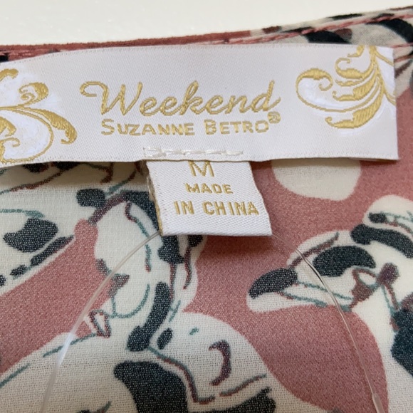 Suzanne Betro babydoll style rose coloured top in size M - Picture 2 of 9